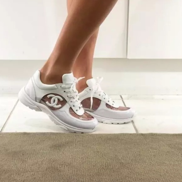 chanel clear sneakers